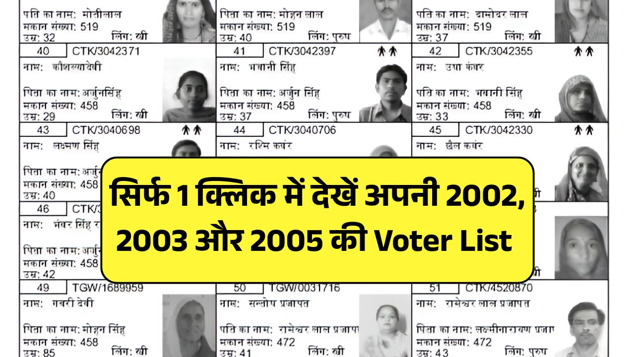 SIR Voter List 2002/2003/2005